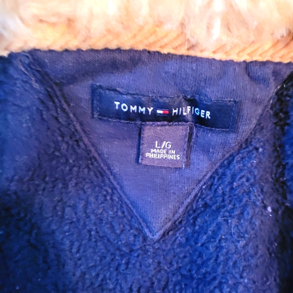 Tommy Hilfiger | Navy Hoodie with Fax Fur Hood - Picture 7 of 7